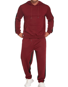 Men's High Quality Eco-Friendly Two Piece Tracksuit Customizable Logo <b>Hoodie</b> Comfortable Winter Solid Training/Fitness 100% - Product Image 3
