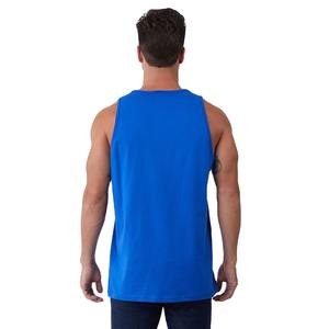 Camiseta sin mangas lisa de último diseño para hombre, camisetas sin mangas azules para gimnasio, camisetas sin mangas deportivas para correr, camiseta sin mangas de algodón transpirable para hombre - Product Image 2