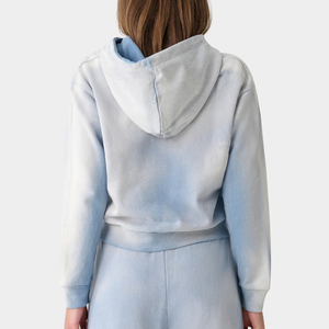 Sweat à capuche pour femmes en pur coton tissu léger décontracté à manches longues pull à capuche pour un look quotidien décontracté - Product Image 3