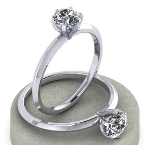 Anillo de compromiso de Plata de Ley 925 para mujer con moissanita VVS y diamantes de 0,50-1ct tachonados en anillos de diamantes - Product Image 2