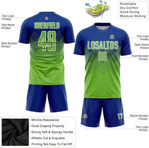 Conjunto de fútbol de manga corta transpirable Diseño de sublimación de tendencia - Product Image 2