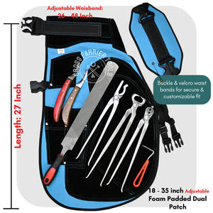 Chaps en cuir de maréchal-ferrant les mieux notés tablier de ceinture réglable tranchant coupe-sabot extracteur de chaussure Double bord couteau de maréchal-ferrant Combo tampon - Product Image 2