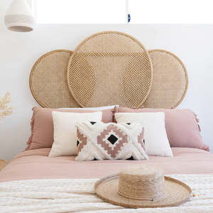 Cadre de tête de lit de cercle en bois de rotin de décor de chambre de style français pour la tête de lit ronde de lit avec le prix bon marché - Product Image 6