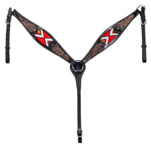 Ensemble de clous de cheval en cuir de qualité supérieure Western perlé à la main sculpté têtière collier de poitrine rênes complet Cob Racing équestre bride - Product Image 2