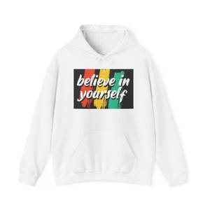 Sudadera con Capucha Motivacional - Sudadera con Capucha Unisex de Mezcla Gruesa con la Frase Inspiradora 'Cree en Ti Mismo', Regalo de Empoderamiento, Moda Cómoda - Product Image 6