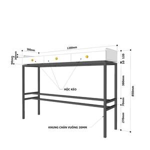 CST009 Modern Luxury <b>Console</b> <b>Table</b> with Drawers Rustic Glass and Metal <b>for</b> <b>Entry</b> Living Room or Hotel Use - Product Image 4