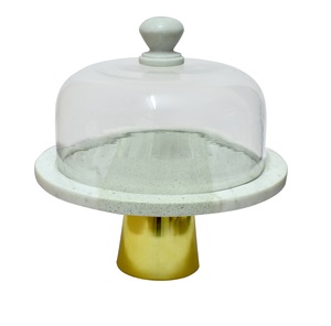 Gran oferta, soporte de pastel de Metal de madera de alta calidad, artículo de boda decorativo para el hogar, precio al por mayor más vendido, postre PC, mármol nuevo - Product Image 3