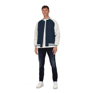 Manteau d'hiver unisexe blouson d'aviateur en polyester et nylon 100% pour hommes logo brodé personnalisé style universitaire de baseball - Product Image 5