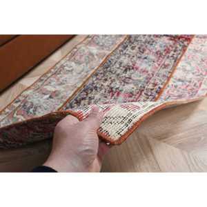 Tapis turc 2,1 x 3,9 pieds, petit tapis vintage, tapis floral rouge et bleu - Product Image 5