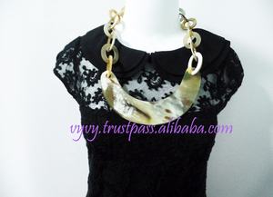 Elegante collar de cuerno de búfalo natural de Vietnam, tipo hebra con ajuste de Garra Para bodas, aniversarios, fiestas, regalo perfecto - Product Image 2