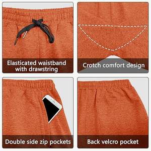 Pantalones Cortos Deportivos de Algodón para Hombre de 5, 7 y 9 Pulgadas - Pantalones Cortos Deportivos Suaves con Cordón para Hacer Ejercicio en el Gimnasio con Bolsillos - Product Image 2