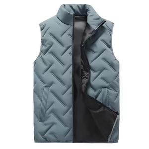 Abrigo de invierno acolchado para hombre con capucha cálida y cremallera Chaqueta sin mangas acolchada de moda Ventas calientes personalizables - Product Image 2
