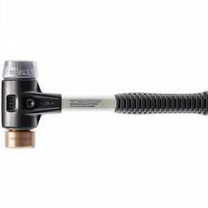 Marteau à tête souple SIMPLEX 300 mm avec diamètre de tête de 30 mm, en fibre de verre dure, acier moulé, cuivre/métal blanc argenté HALDER - Product Image 3