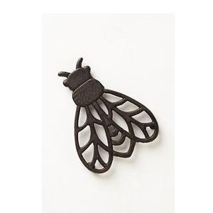 Sculpture d'insecte mouche en métal de style antique statue d'insecte décorative de table noire décor à la maison rustique ornement de bureau vintage décor d'art - Product Image 1