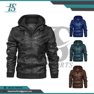 Veste de moto en cuir marron coupe cintrée pour homme-Streetwear d'hiver épais et imperméable respirant à séchage rapide avec manches lanterne - Product Image 2