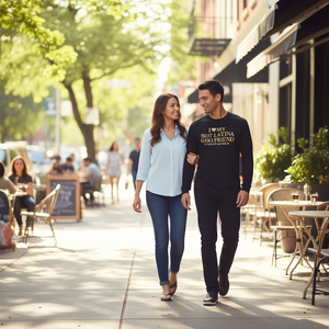 Camiseta de Manga Larga para Parejas con Estampado 'I Love My' en la Parte Delantera - Producto Promocional - Product Image 3