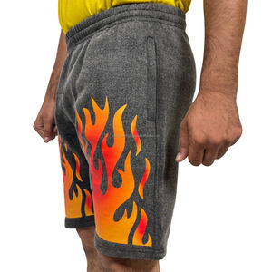 กางเกงขาสั้นระบายอากาศและเป็นมิตรกับสิ่งแวดล้อมสำหรับผู้ชายกางเกงขาสั้นเอวรูดปรับได้พิมพ์ลายฤดูร้อน - Product Image 3