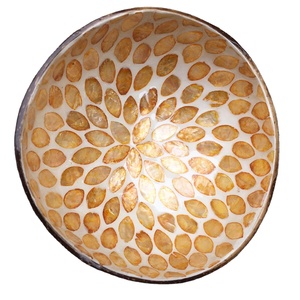 Juego de cuencos de coco esmaltados con laca de colores respetuosos con el medio ambiente al por mayor, precio competitivo, uso comercial, fábrica de cereales de Vietnam - Product Image 1