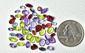 Tự nhiên thạch anh tím Peridot Garnet iolite khía cạnh cắt rời Mặt đá quý lỏng lẻo - Product Image 3