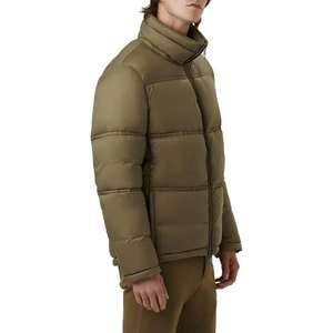 Vêtement décontracté, veste d'hiver vintage respirante et mince pour homme, veste matelassée imperméable à capuche, logo frontal, confortable, vente en gros 100% - Product Image 1