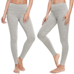 Pantalones de yoga para entrenamiento activo para mujer con función de levantamiento de glúteos sin costuras con bolsillos de empuje de patrón sólido Leggings de gimnasio - Product Image 4
