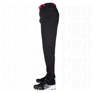 Men Printed Adults Black Baseball Pants Regular Fit Zipper Fly Solid Color Polyester Moisture Wicking Pockets All Seasons Wear - Product Image 2
