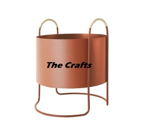 Iron Gold And Black Color <b>Planters</b> Set Of 2 Different Size Plants Pots For Home Living Room Decoration Use - Product Image 6