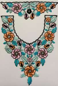 Pièces de cou brodées sur mesure avec paillettes Patchs de style cousus pour vêtements et créateurs de mode à des fins de revente - Product Image 2