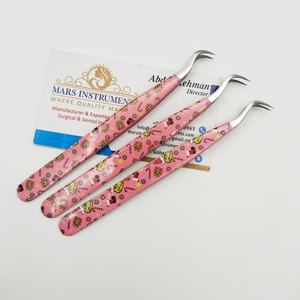 Pinzas Profesionales para Extensiones de Pestañas con Puntas de Fibra, Aislamiento de 45 Grados, Acero Inoxidable, Pinzas para Pestañas Sostenibles - Product Image 2