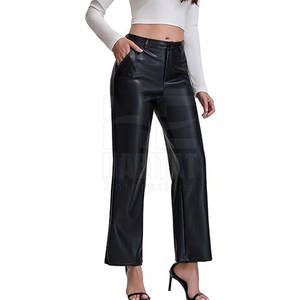 Venta en línea de pantalones de cuero para mujer, pantalones de cuero genuino, pantalones de cuero modernos y cómodos - Product Image 4