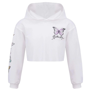 Long Sleeves Pullover Hooded Crop Top Hoodie Autumn Winter 100% Cotton Fleece Breathable High Quality Customizable 220g - Product Image 2