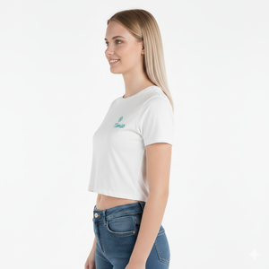 แฟชั่นฤดูร้อนของผู้หญิงใหม่เสื้อครอปโมดอลแห้งเร็วพร้อมโลโก้และแบรนด์ตามสั่ง - Product Image 6