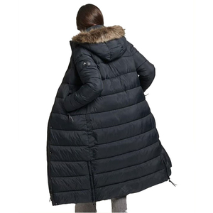 Chaquetas Acolchadas Largas de Alta Demanda al por Mayor, Chaqueta de Plumón con Capucha y Cremallera para Hombre y Mujer, Abrigo Impermeable con Cuello de Piel, OEM - Product Image 2