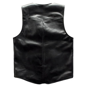 Chaleco de Invierno para Hombre, de Cuero Genuino, Transpirable e Impermeable, Estilo Urbano Moderno, Minimalista, sin Mangas, con Cierre de Cremallera - Product Image 2