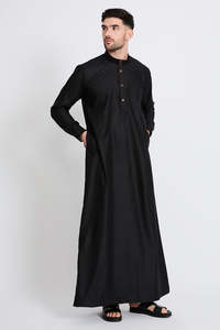 2025 nouveau Style hommes respirant coton Thobe/Thawb décontracté en gros pour la célébration de l'Aïd des adultes - Product Image 4