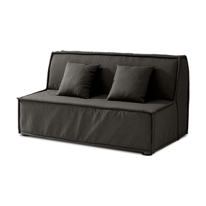 Evergreenweb Modern Steel Frame 2-Seater <b>Sleeper</b> <b>Sofa</b> <b>Bed</b> Italy Made Armless Removable Cover Dining Compatible Living Room - Product Image 1