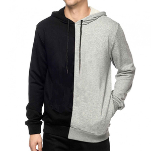 Sudadera de gran tamaño a la moda, sudaderas con capucha para hombre, Sudadera con capucha de bloque bordada, patrón de diseño sólido teñido liso, Invierno - Product Image 1