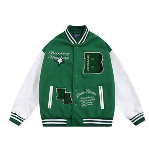 Fabricant en gros à faible MOQ, vestes universitaires en cuir brodé de haute qualité, logos personnalisés, lettres, pour hommes - Product Image 3