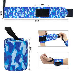 Muñequeras Deportivas de Algodón 100% con Cierre Antideslizante Personalizado Heaven Earth, Color Camuflaje, Soporte para Levantamiento de Pesas para Entrenamiento - Product Image 5