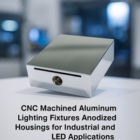 Accesorios de iluminación de aluminio y acero inoxidable mecanizado CNC Carcasas anodizadas EDM de alambre de brochado para aplicaciones industriales LED