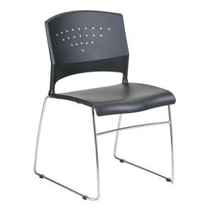 Silla de espera de respaldo bajo, sillas apilables con carrito, silla de entrenamiento - Product Image 1