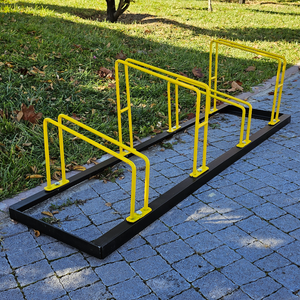 Support de stationnement pour 4 vélos en acier Eco Four, 150 x 40 cm, capacité de charge 4 vélos, réglable pour vélos de route - Product Image 2