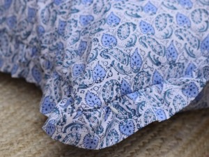 Handmade Bohemian Cotton Pillow Covers Luxury Indian Block Print <b>Frill</b> <b>Cushion</b> Cover Floral Throw Raffle Customizable Floral - Product Image 5