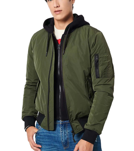 แจ็กเก็ตบอมเบอร์สำหรับผู้ชายเสื้อแจ็กเก็ตแนวสตรีทสำหรับผู้ชายปักโลโก้ตามสั่ง - Product Image 1