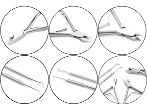 Stainless Steel Podiatry Tools <b>Kit</b> Heavy Duty Toenail Cutter Clipper for Ingrown <b>Nail</b> Removal - Product Image 3