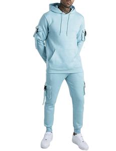 Nouveau design de survêtements cargo gris uni de marque privée personnalisés pour hommes avec logo 2026 - Product Image 2