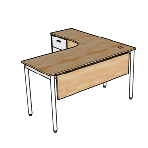 OMA IIHBOM217 System Contemporary 140x120cm Staff <b>Desk</b> Modern Melamine Wood <b>Foldable</b> for <b>Office</b> or Workspace Bedroom Use - Product Image 2
