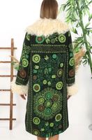 Fabricants de vêtements pour femmes personnalisé dames hiver fourrure doudoune et manteaux nouveauté Suzani Robe longue broderie
