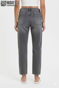 Jeans en denim 100% coton pour homme, coupe droite, extensible, bleu foncé, noir, de haute qualité, léger, printemps, vente en gros, OEM - Product Image 6