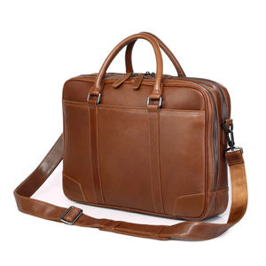 Maletín de Cuero para Portátil, Clásico, para Hombre, de Negocios, con Asa Resistente y Correa para el Hombro Incluida - Product Image 4